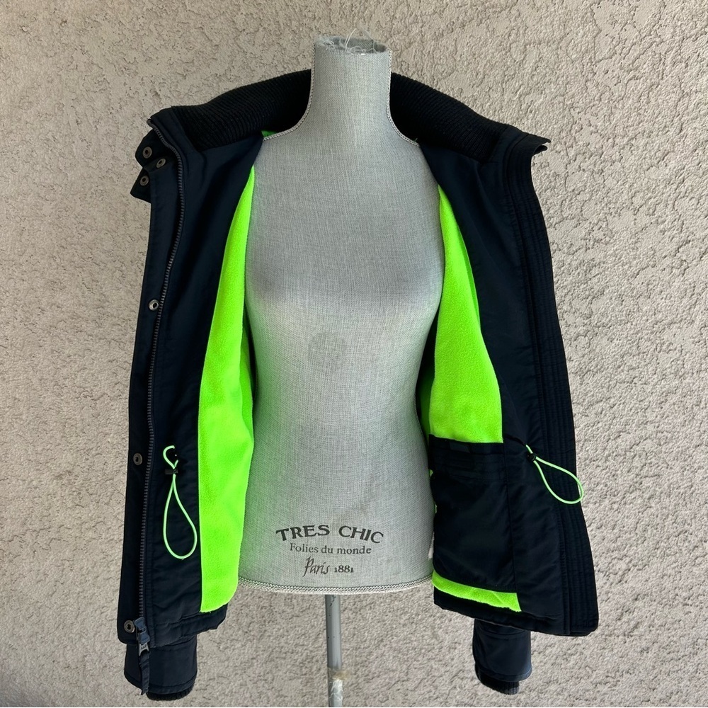 Abercrombie & Fitch Blue Ski Jacket with High Collar and Hood - Picture 8 of 11